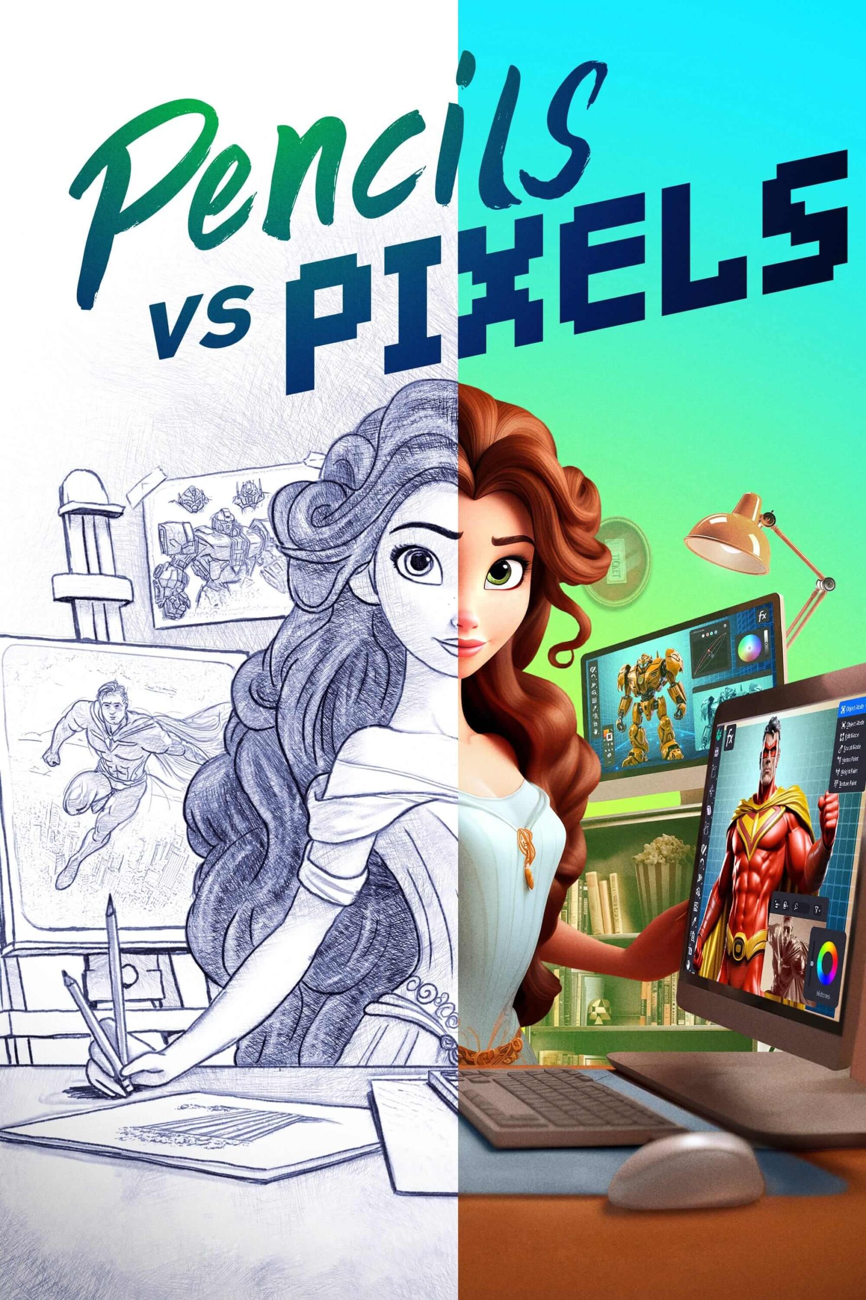 مداد در مقابل پیکسل (Pencils vs Pixels)